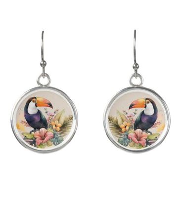 Tropical Toucan Bird Earrings