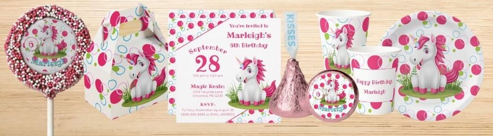Girls Unicorn Birthday Party Theme from Suzy LeeLo.jpg