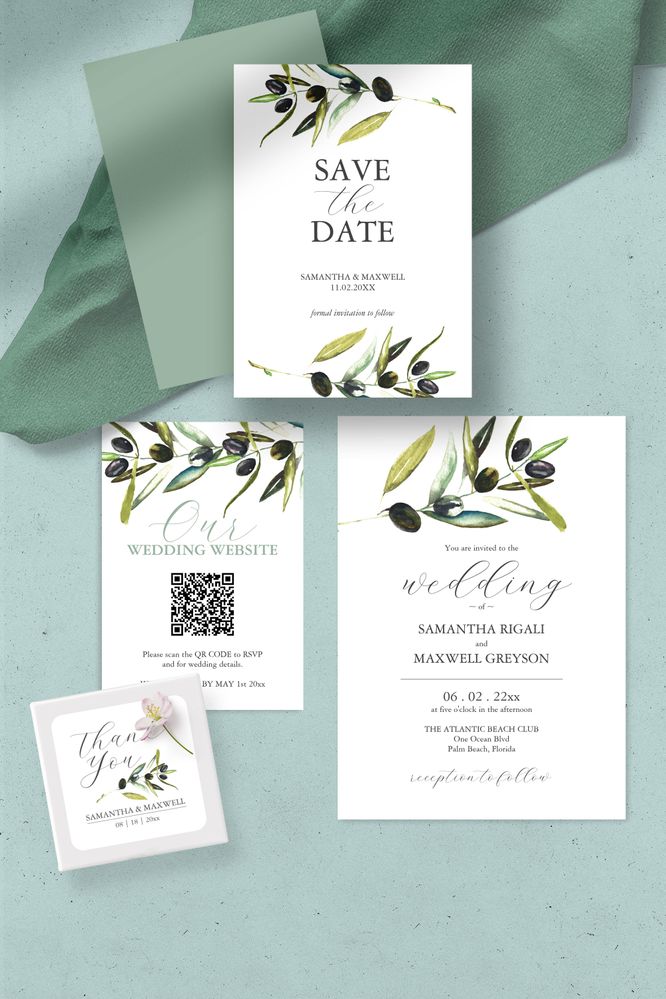 Olive Branch Wedding Stationery