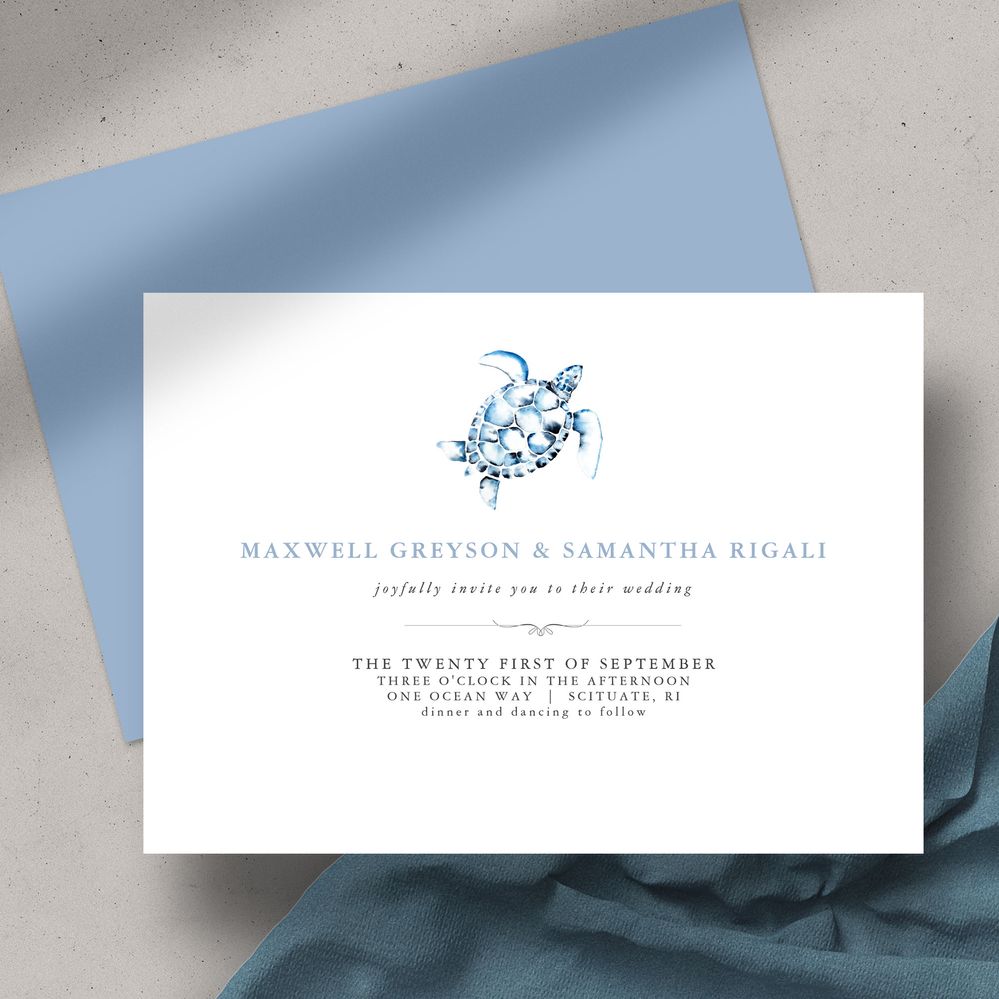 Beach Wedding Invitation Suite