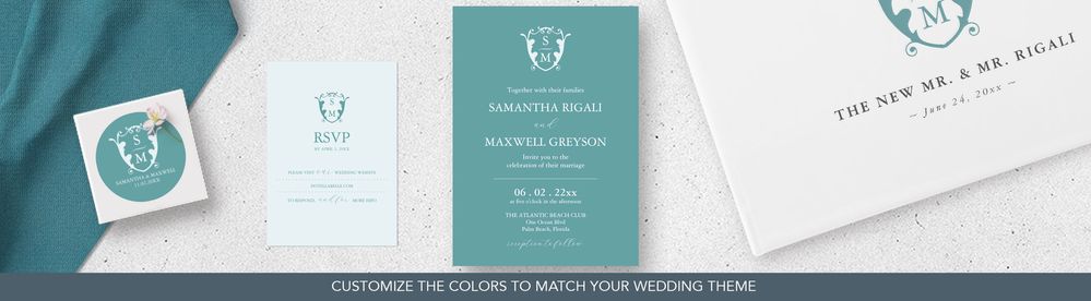 Wedding Theme Monogrammed Crest