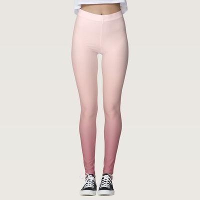 Blush to Dusty Pink Ombre Leggings