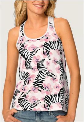 Zebra Racer Back Top
