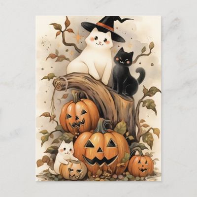 cute_cats_and_kittens_on_halloween_pumpkins_postcard-r44f30e4e4eb24c1a96ed027f3d91926e_qdey1_1024