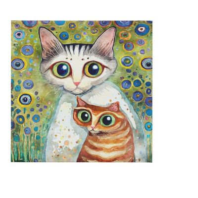 Cute Whimsical Cat Art