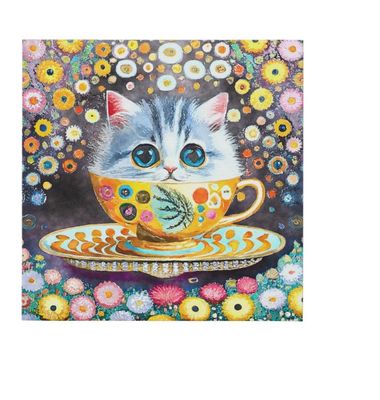 Cute Teacup Cat Art
